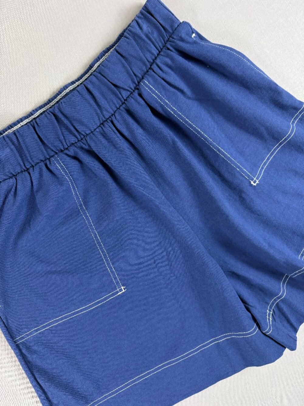 NWOT Free People FP Beach Strada Shorts Blue Contrast Stitch XS
